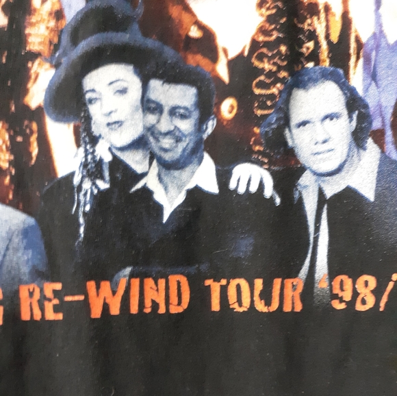 RARE! "CULTURE CLUB" REWIND TOUR 98/99 CONCERT T SHIRT BLACK XL - Picture 2 of 5